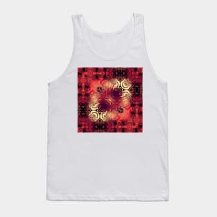 SQUARE VARİATİONS İN RED GLASS Tank Top